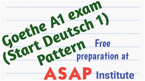 goethe a1 exam pattern|Goethe’s A1 Exam Pattern .